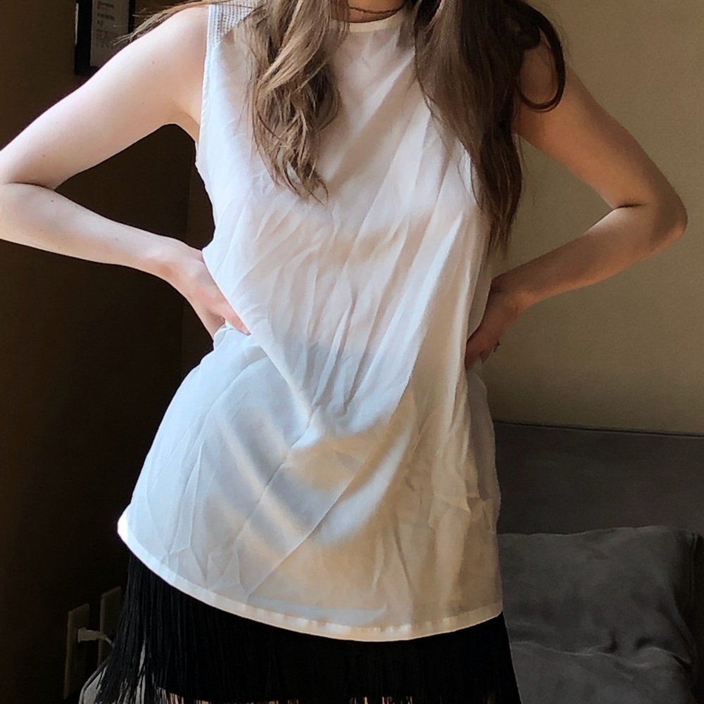 Sheer white top - Zara